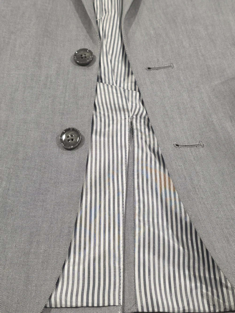 38R Men's Express Innovator Blazer Skinny Fit Gray 100% Cotton Sport Coat